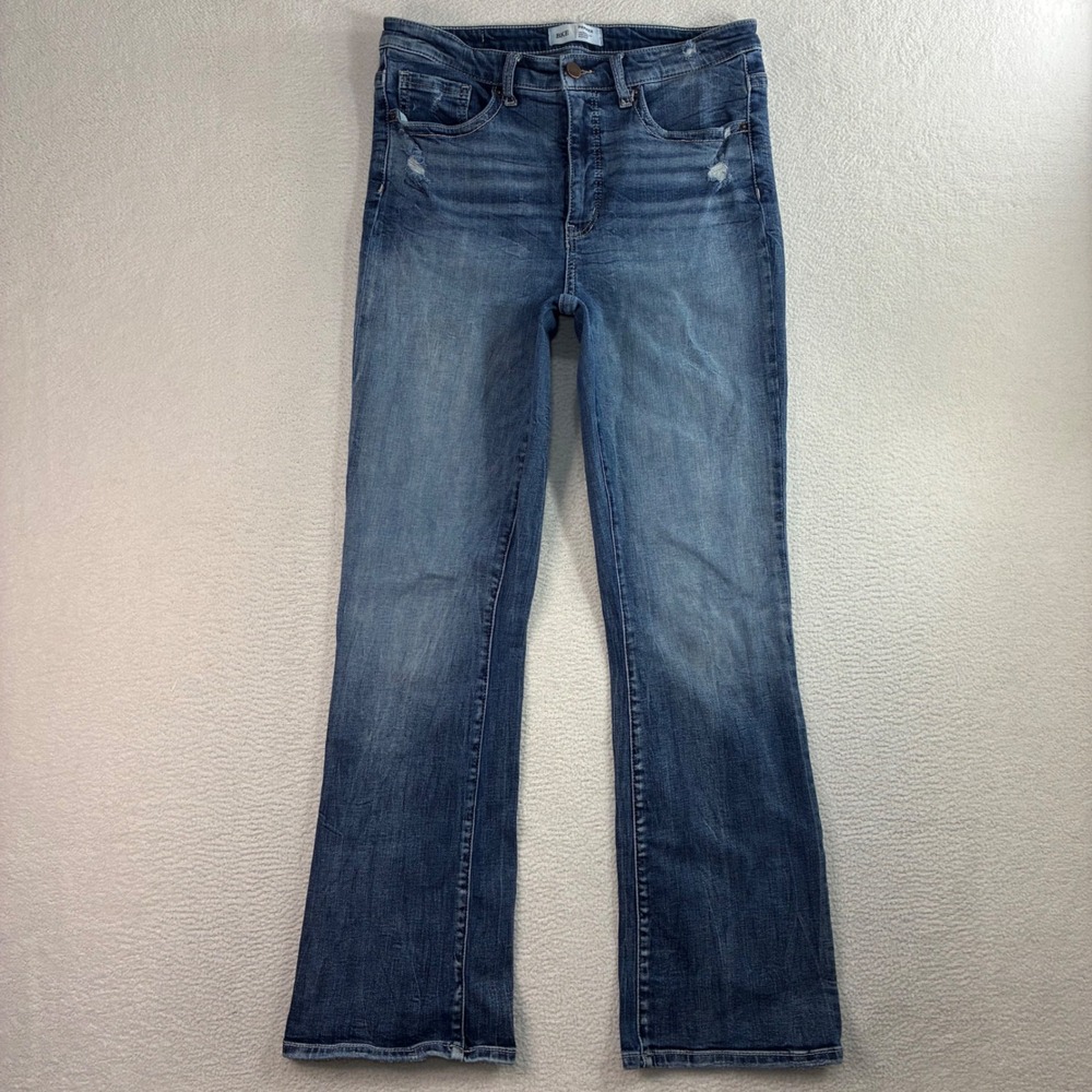 BKE Parker Bootcut Jeans Women 31x31.5 Blue High Rise Universal Stretch Distress